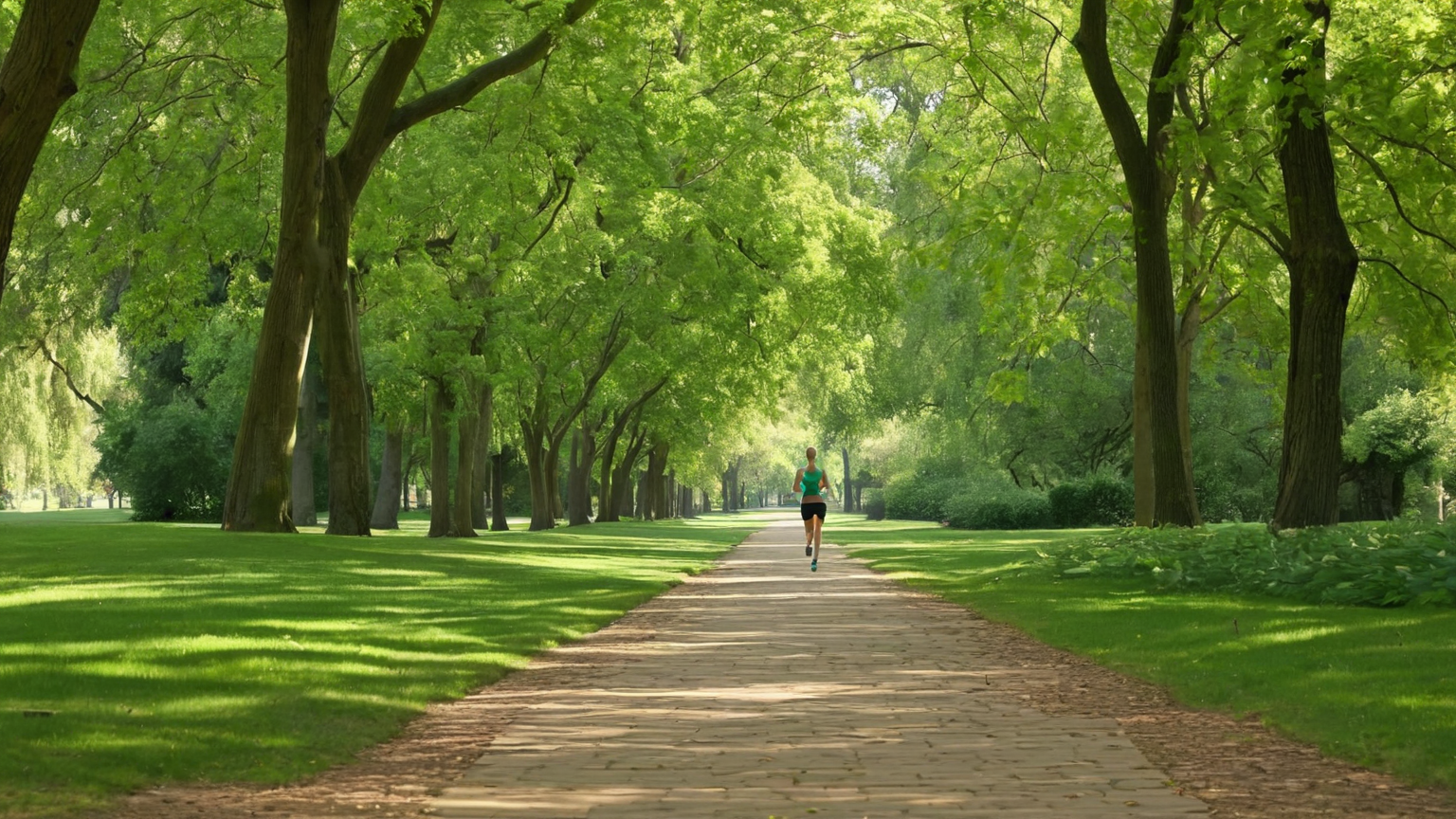 Centered park path