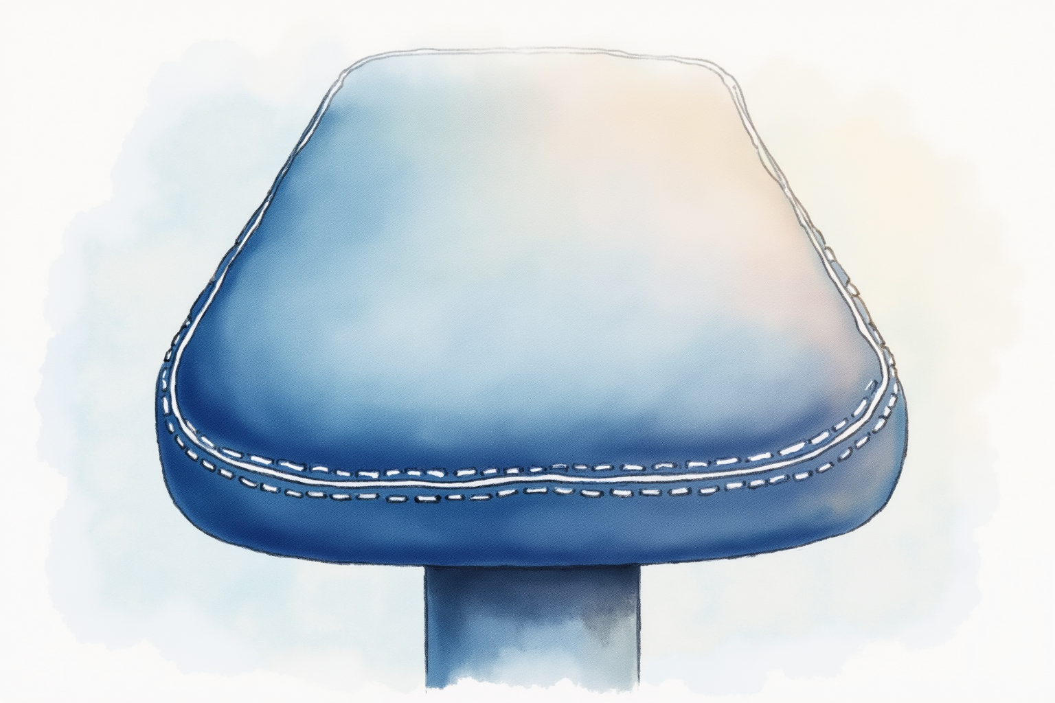 Close-up of weight bench padded seat upholstery